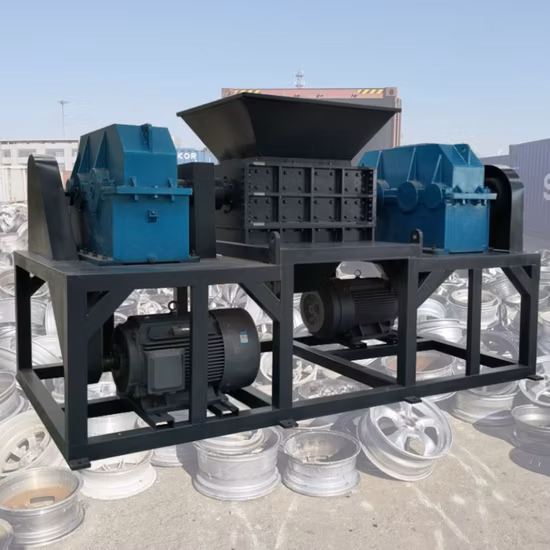 Trituradora de plástico de doble eje, máquina trituradora de reciclaje, trituradora de neumáticos de chatarra